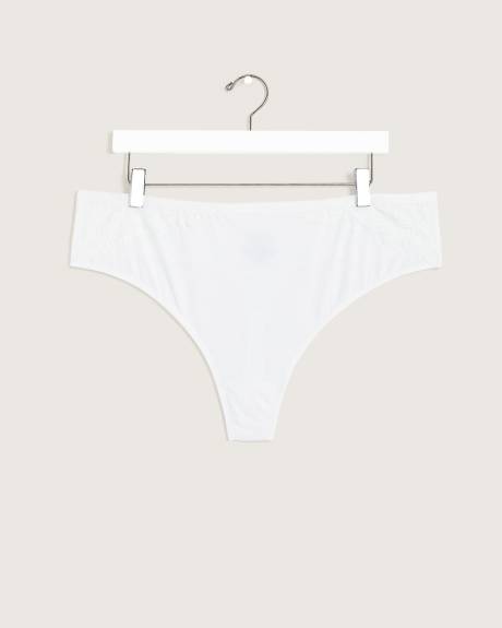 Culotte tanga unie en microfibre avec dentelle - ti VOGLIO