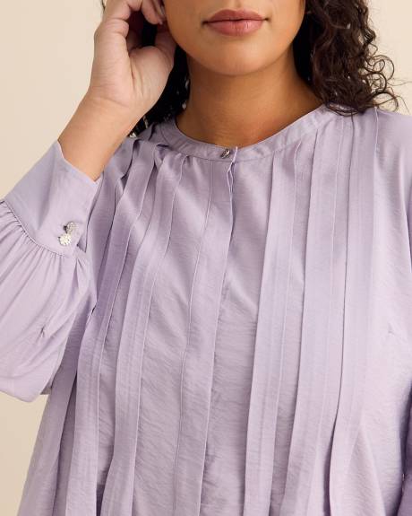 Blouse boutonn&eacute;e &eacute;vas&eacute;e &agrave; larges plis