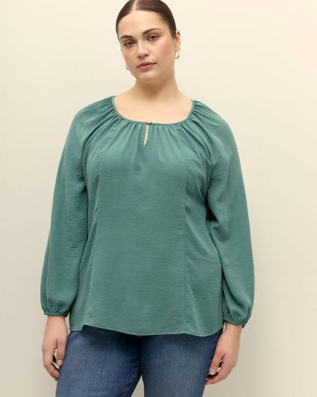 Scoop-Neck Swing Blouse
