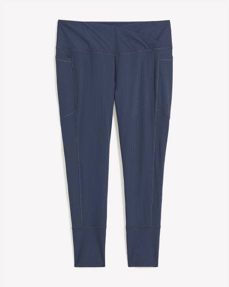 Legging en tricot côtelé avec devant croisé - Active Zone