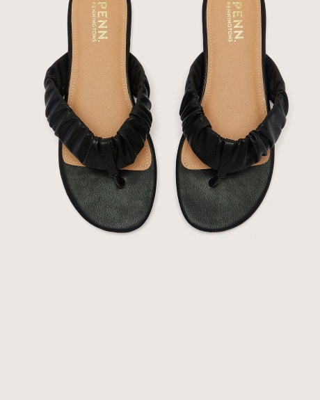 Extra-Wide Width, Scrunched Thong Flip-Flop Sandal