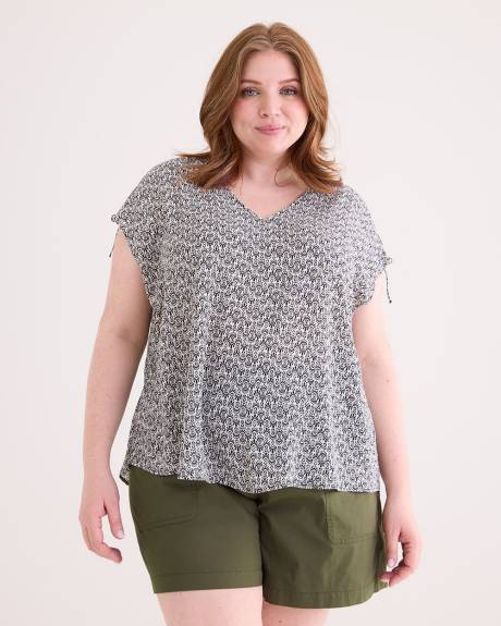 Long Blouse with Extended Sleeves with Drawstrings