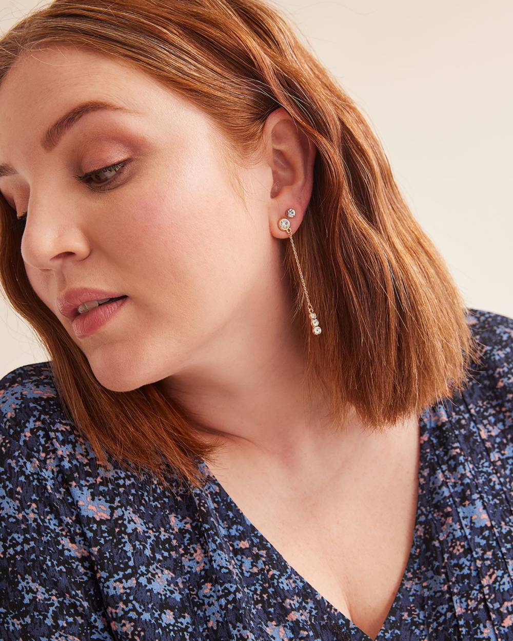 Assorted Stud and Drop Earrings with Crystal Stone, Set of 6 Penningtons