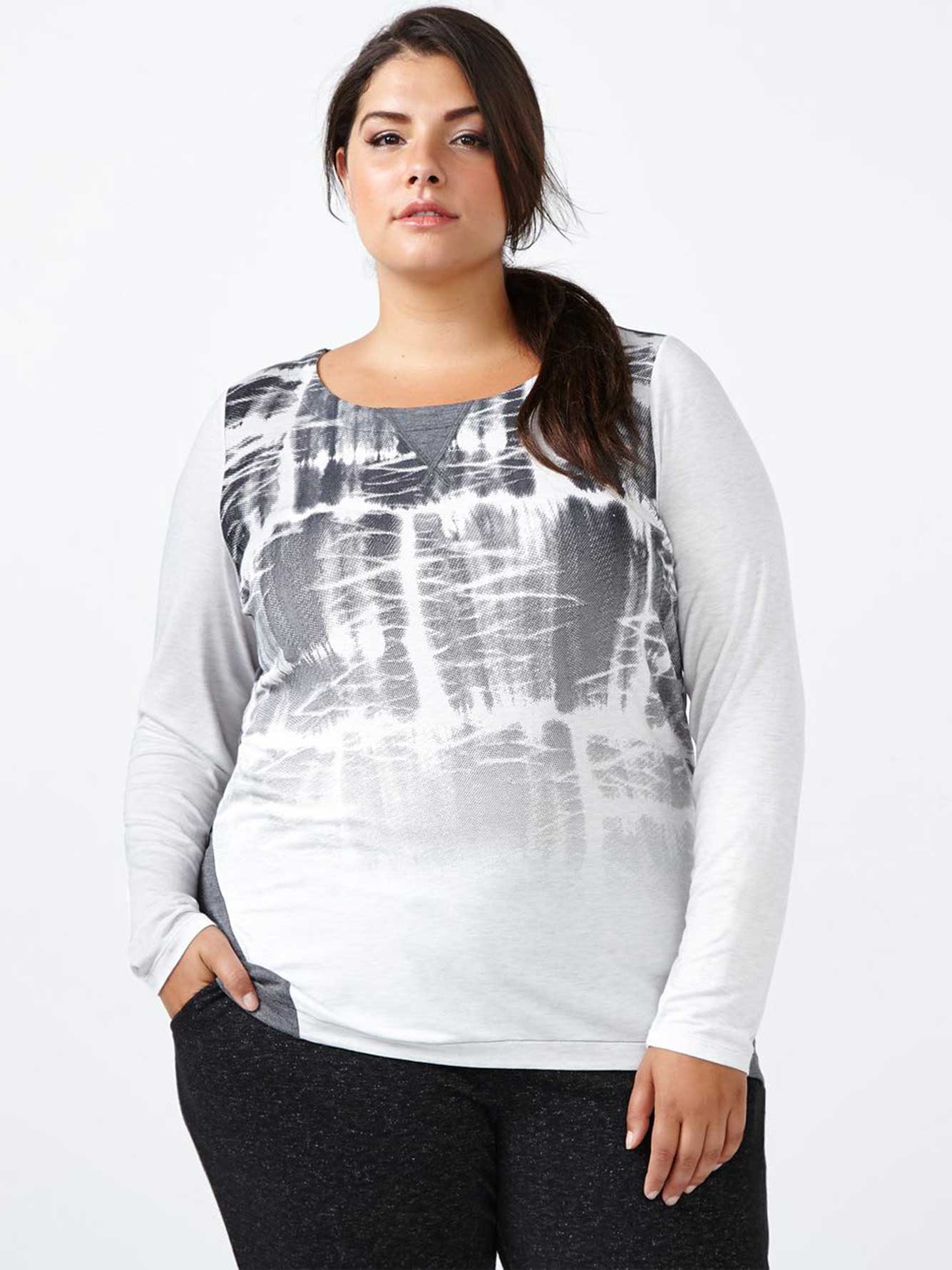 plus size printed tops