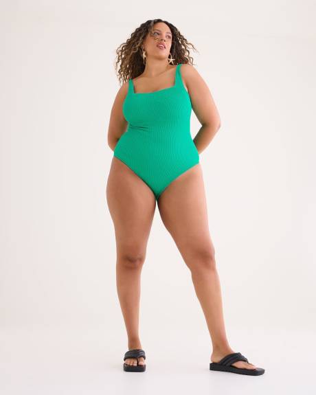 Square Neck One-Piece Swimsuit - Bleu by Rod Beattie