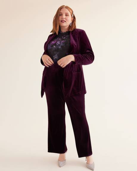 Flared-Leg Velvet Pant