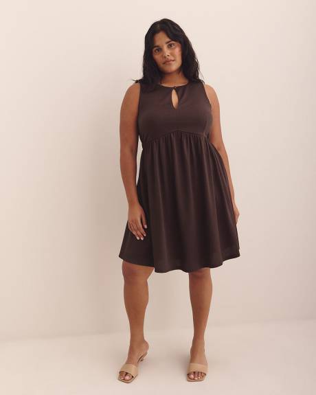 Robe trapèze sans manches à col rond - Addition Elle