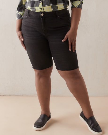 Denim Bike Short, Black d/C Jeans Penningtons