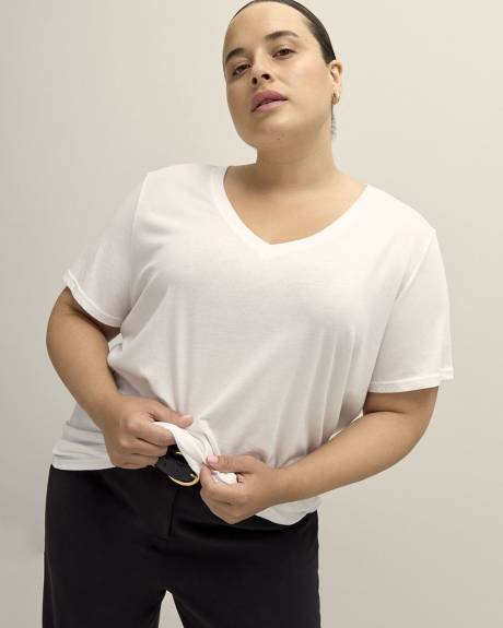 Boyfriend-Fit Short-Sleeve Tee - PENN. Essentials