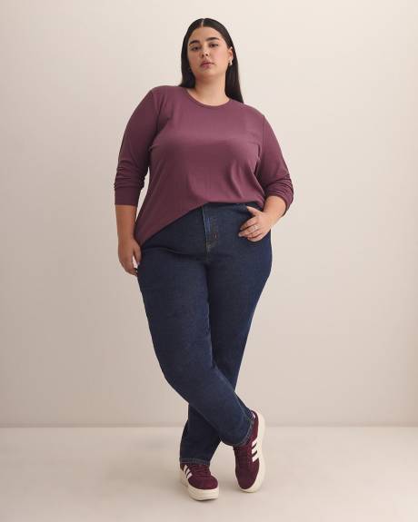 Boyfriend-Fit Ribbed Knit Tee - PENN. Essentials