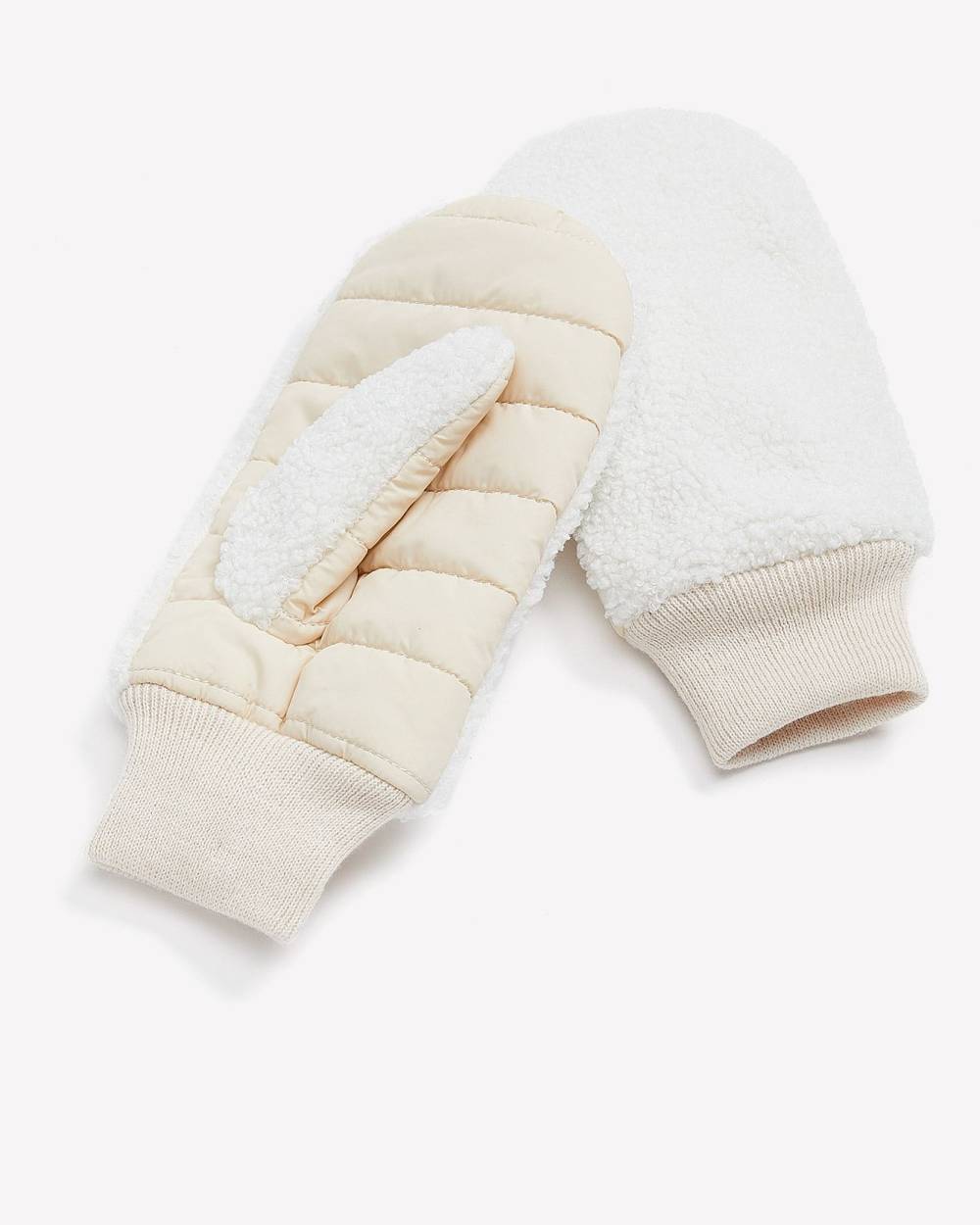 Sherpa Mittens with Ribbed Cuffs Penningtons