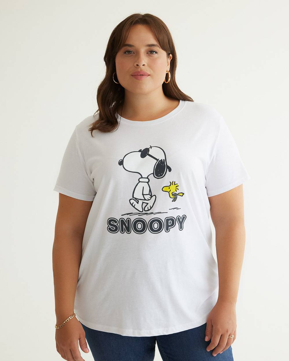 Cotton Blend T-Shirt with Snoopy Print - PENN. Essentials