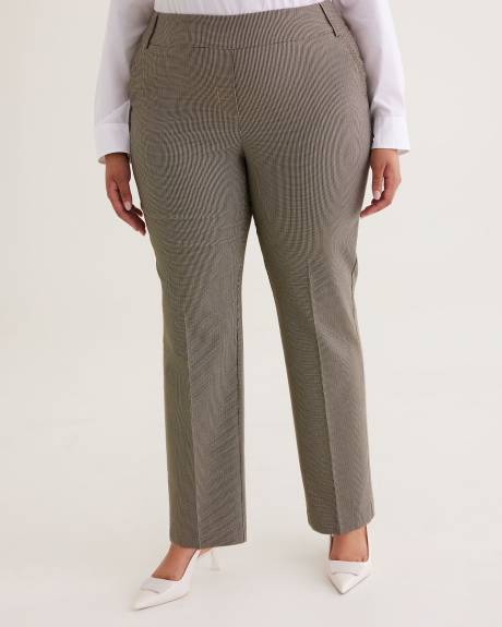 Pantalon ingénieux à motif pied-de-poule à jambe droite, petite - Essentiels PENN.