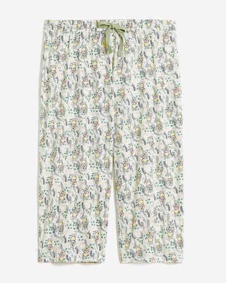 Pantalon capri de pyjama fleuri de Winnie l'Ourson - ti Voglio