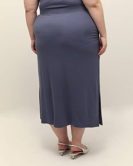 Responsible, Ruched Midi Skirt