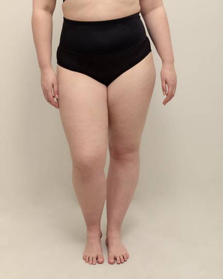 High-Cut High-Waisted Brief with Silhouette Control - ti Voglio