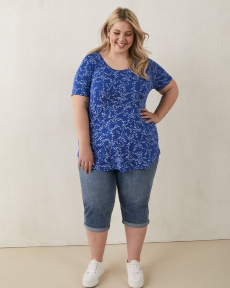 Modern Fit Short Sleeve Scoop Neck Tee, Printed - In Every Story