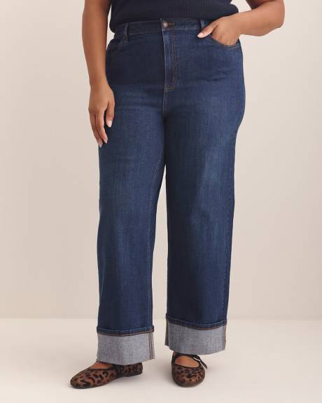 Jean taille haute à jambe large repliée - d/C JEANS