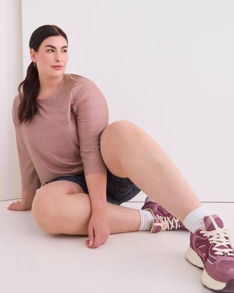 T-shirt asymétrique avec manches trois-quarts - Active Zone