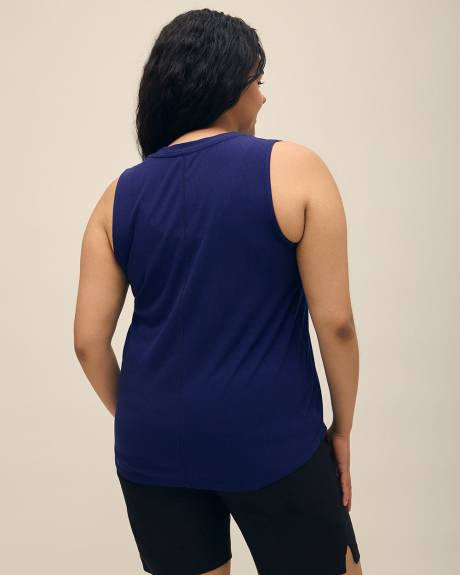 Camisole côtelée à encolure Henley - Essentiels PENN.
