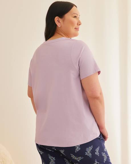 Haut de pyjama en mélange de coton à col Henley - ti Voglio