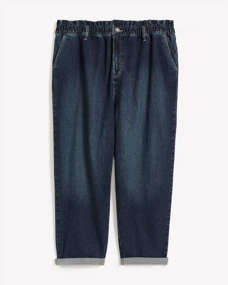 Paperbag Tapered-Leg Denim Pants with Rolled Cuffs - d/C JEANS