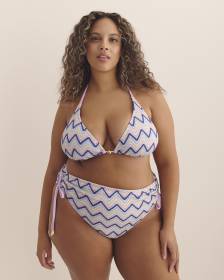 Multicolour Mesh Triangle Bikini Top