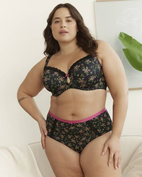 Floral-Print Breathable Underwire T-Shirt Bra - ti VOGLIO