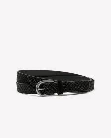 Black Velvet Denim Belt