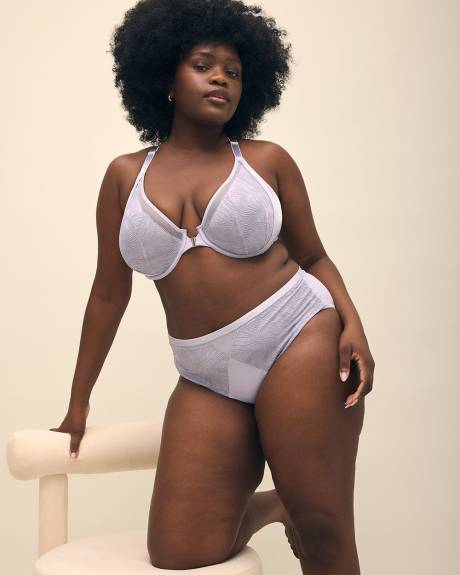 Culotte échancrée en microfibre avec dentelle - Déesse Collection