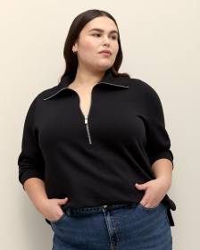 Mockneck Sweatshirt with Zipper
