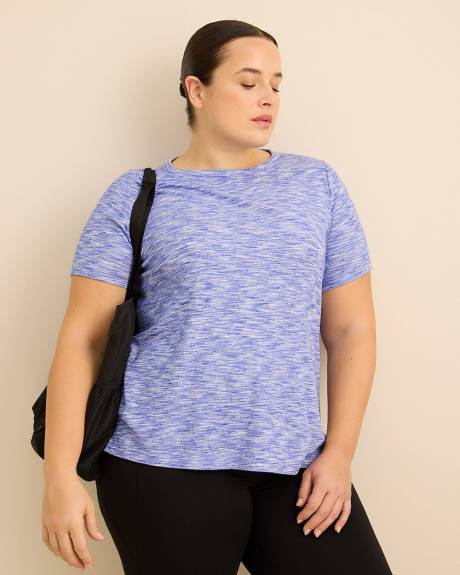 Heather Ribbed Short-Sleeve T-Shirt - Active Zone