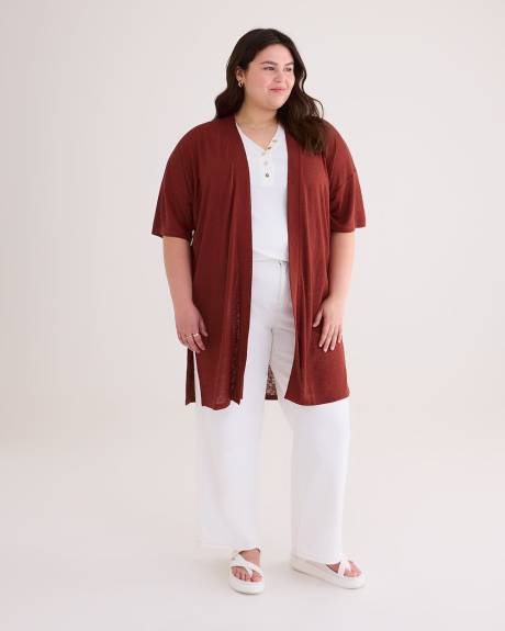 Long Cardigan with Kimono Sleeves