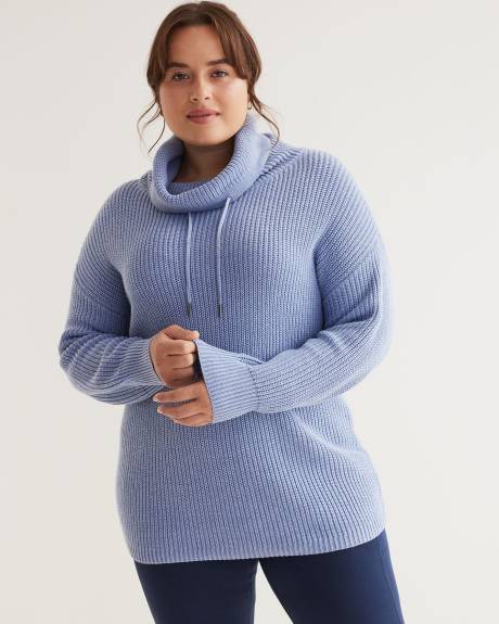Folded Cowl Neck Sweater - Active Zone