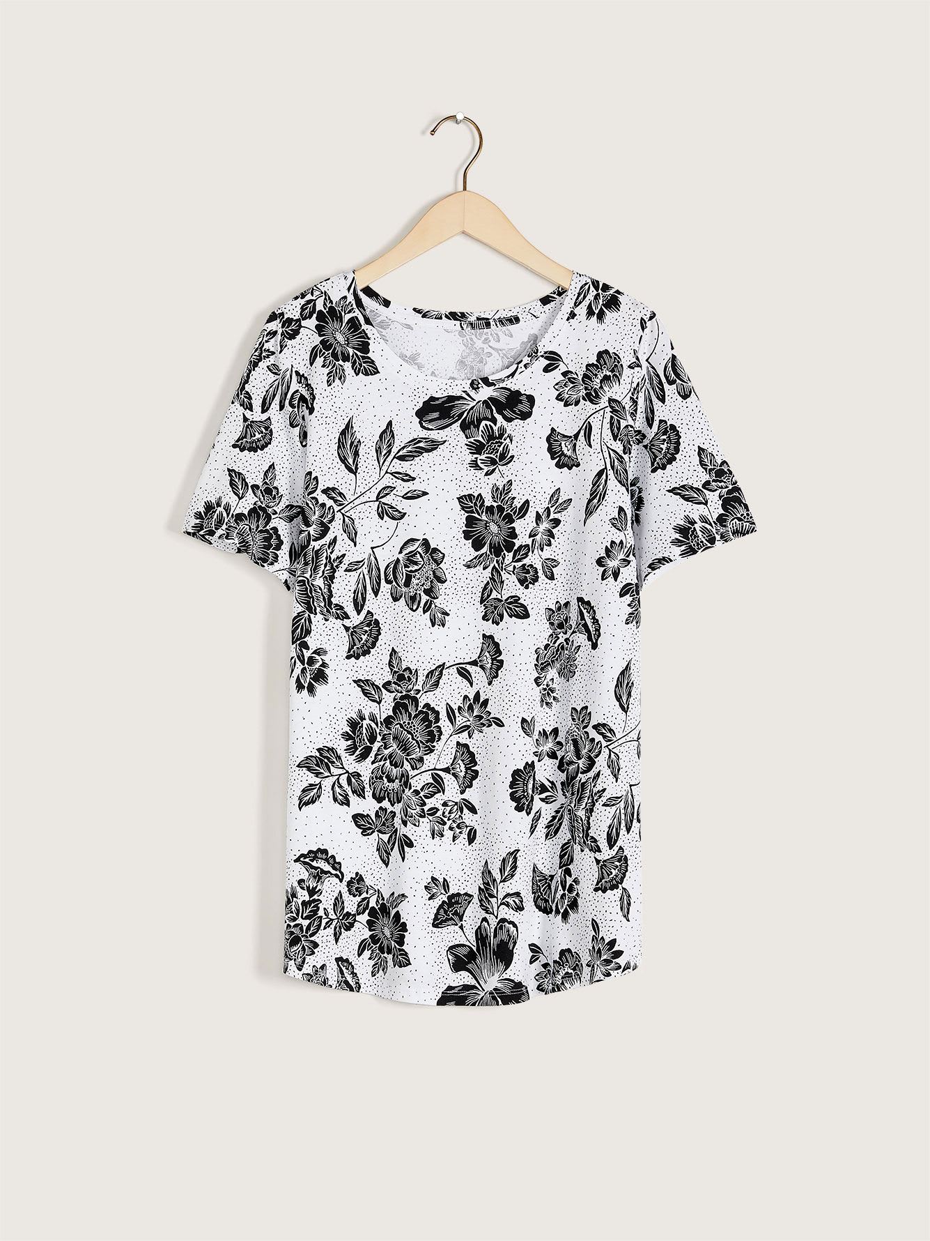 T-shirt moderne, coton et modal - Addition Elle
