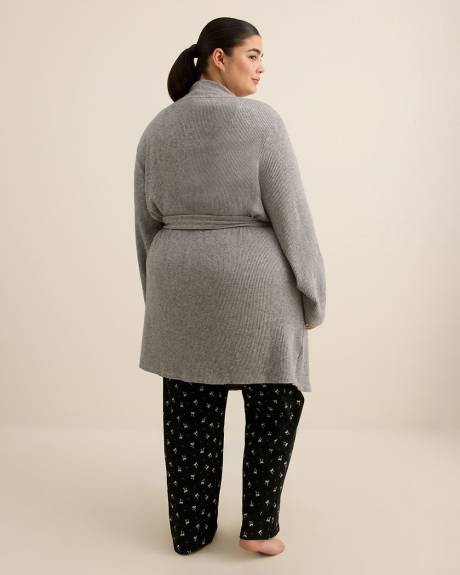 Grey Waffle Textured Robe - ti Voglio