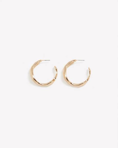 Hammered Hoop Earrings