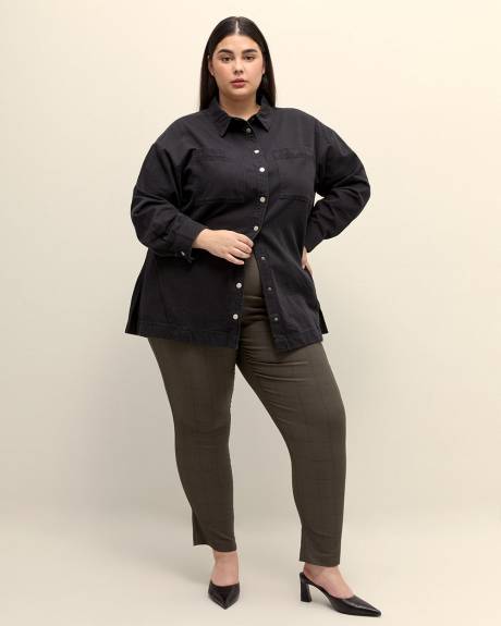 Petite, Khaki Savvy-Fit Skinny-Leg Pant - PENN. Essentials