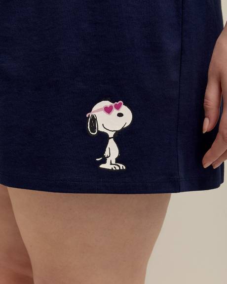 Short boxer de pyjama bleu avec imprimé de Snoopy - ti Voglio