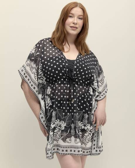 Black Printed Caftan - Bleu by Rod Beattie