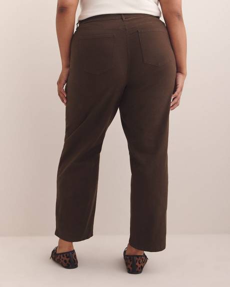 Solid Barrel-Leg Pant