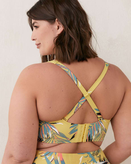 Printed Bikini Top With Knot - In Every Story