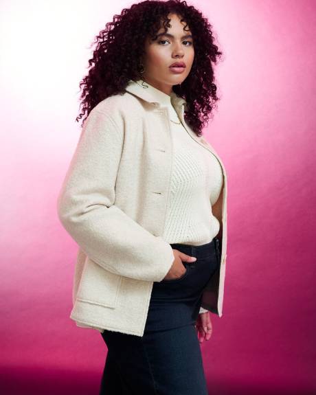 Solid Trucker Shacket - Addition Elle