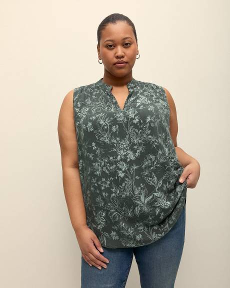 Blouse tunique sans manches, tissu responsable