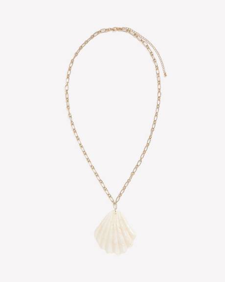Long Necklace with Seashell Pendant