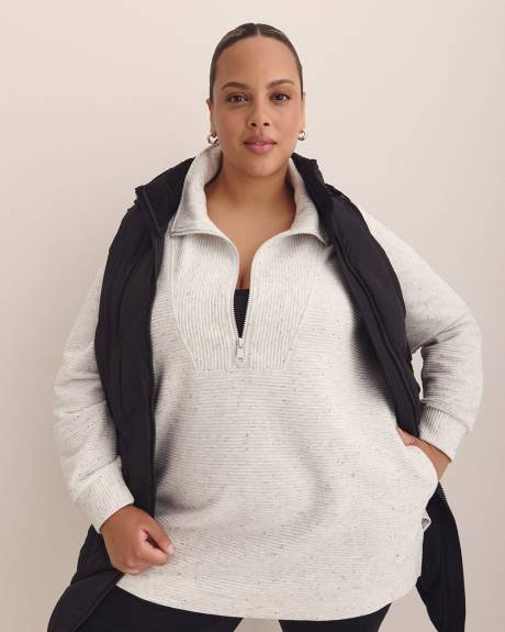 Heather Gray Half-Zip Ottoman Tunic Sweatshirt - Active Zone