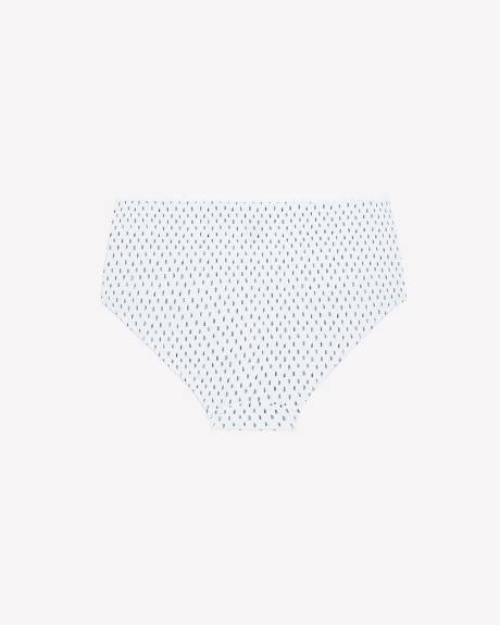 Double-Mark Print Full Brief with Shiny Elastic - ti Voglio