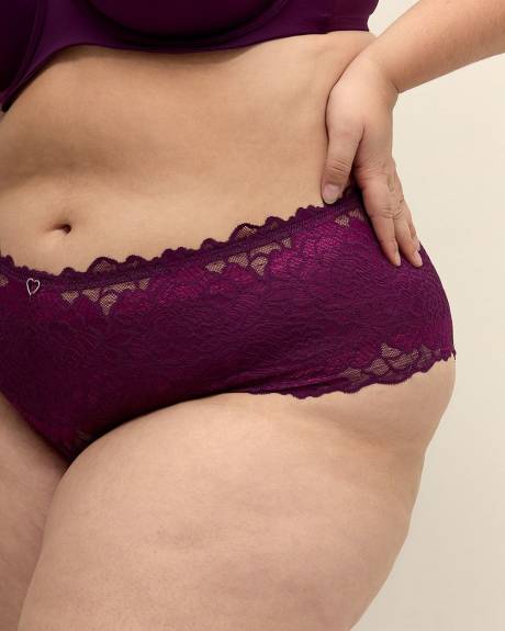 Culotte classique à deux tons en dentelle - Déesse Collection