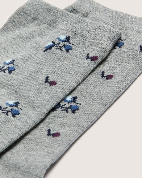 Crew Socks with Floral Print