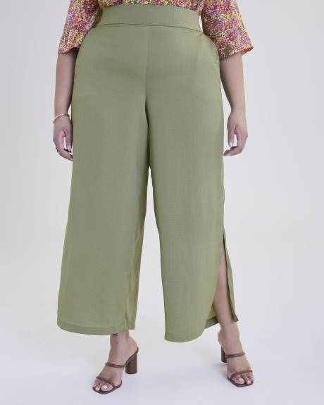 Pull-On Wide-Leg Pant - Addition Elle